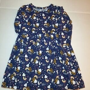 Kiki & Koko Navy Magical Long Sleeve Dress Sz 116 5Y